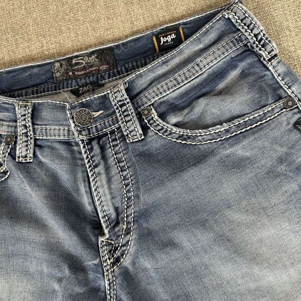 Silver Jeans Co Zac Joga Jeans Mens 33x30 Blue Denim Straight Leg Relaxed Fit